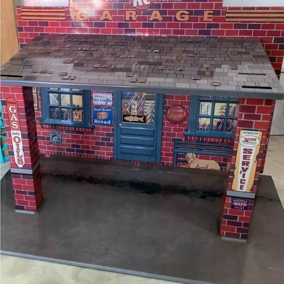 NEW Hallmark Kiddie Car Classics Collectible Garage + billboard Signs Gas pumps - Picture 3 of 16